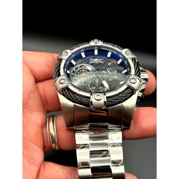 Invicta Bolt 25512 Mens 52mm Stainless Steel Chronograph Quartz 100m NIBWT - Picture 11 of 17